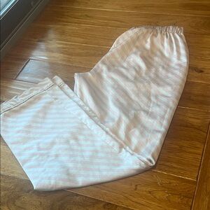 Victoria Secret silk Pink and White Striped Pajama Pants size XS